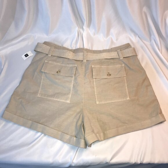 Gap Women's Shorts Khaki Tan Women's Size 18 Beige with belt Style 282503 NEW - Picture 4 of 12